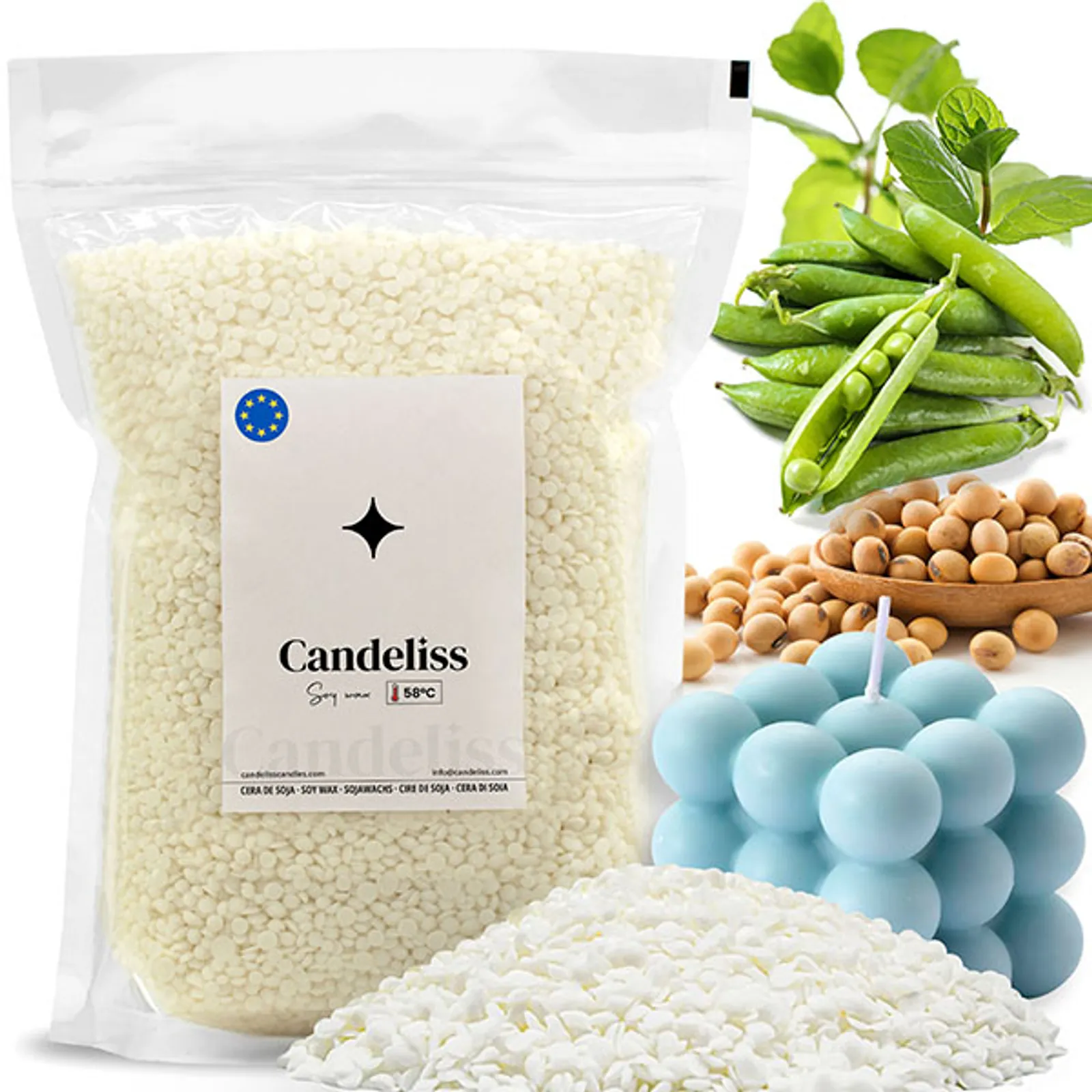 Soy wax for candle making: uses, blends and formats